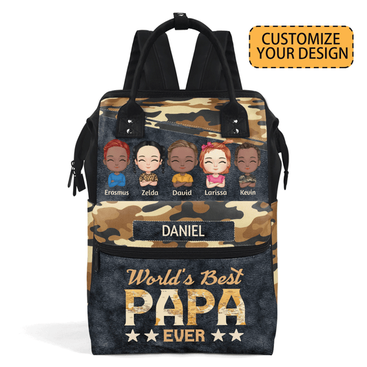 World's Best Dad Ever - Personalized Duckbilled Backpack SBDBPLM1155D