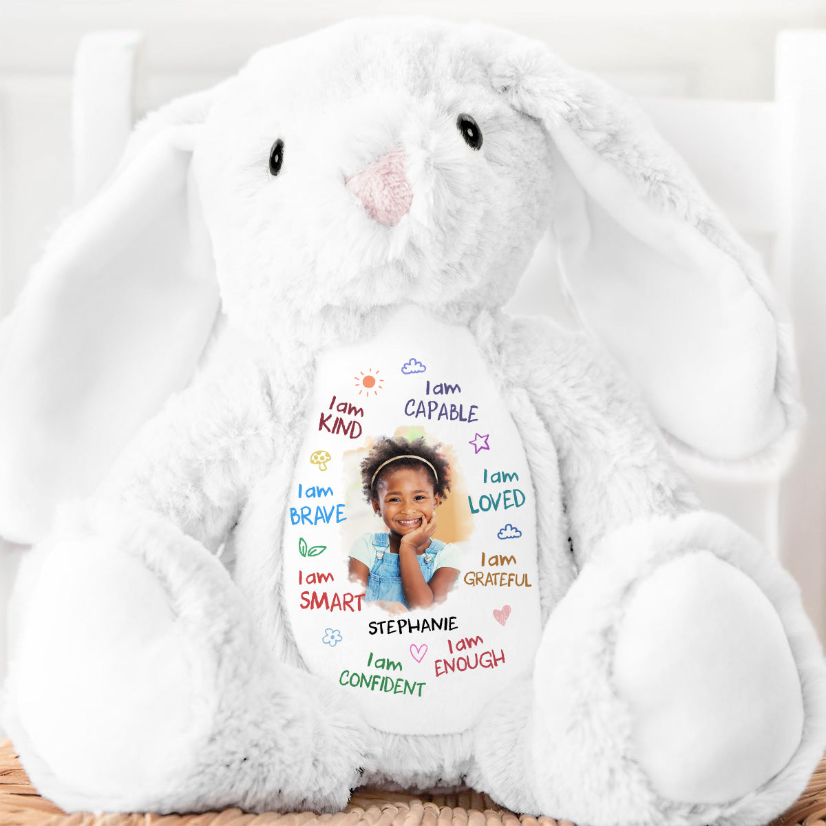 I Am - Personalized Stuffed Bunny