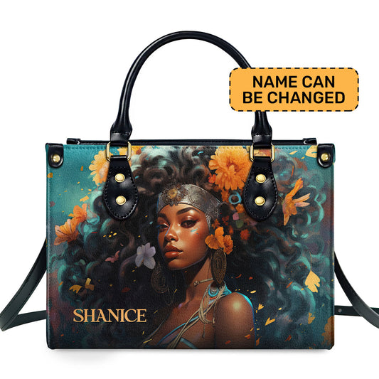 AfroArt07 - Personalized Leather Handbag MB57