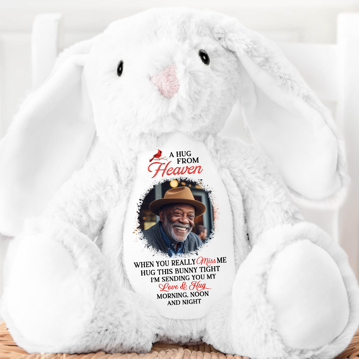 A Hug From Heaven - Personalized Stuffed Bunny