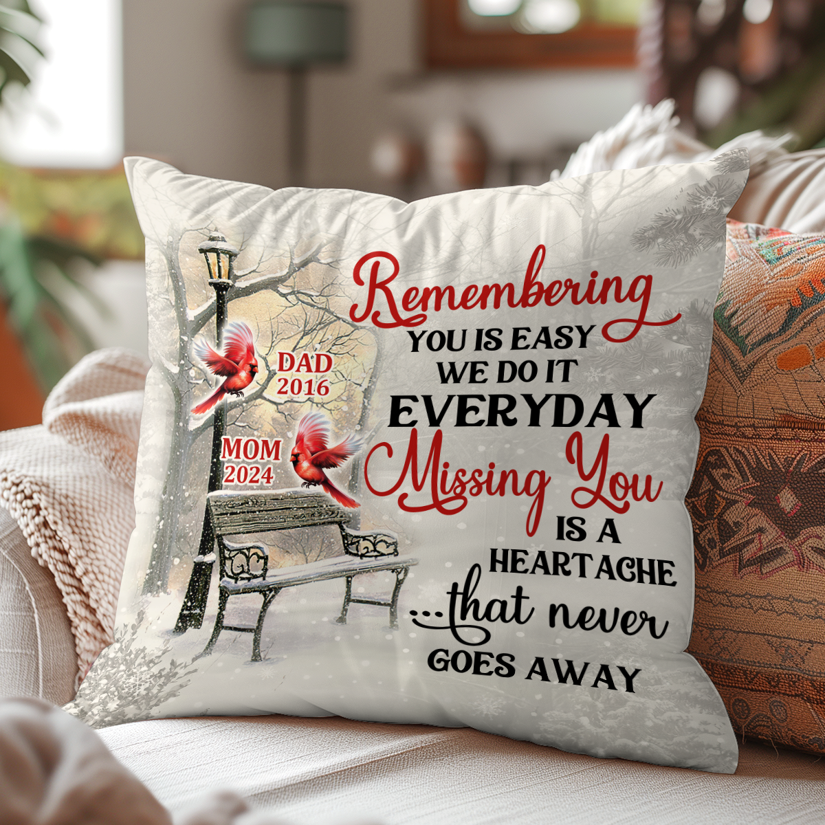 Missing You Is A Heartache - Personalized Pillow