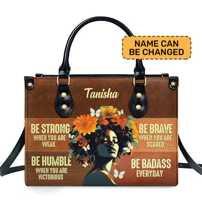 Be Badass Everyday - Personalized Leather Hand Bag STB90