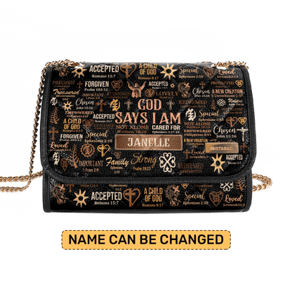 God Says I Am - Personalized Convertible Shoulder Bag SBCOBLM996D