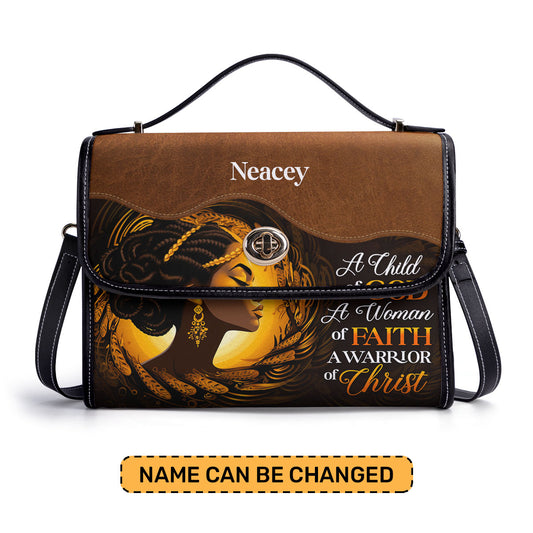 A Child Of God - Personalized Leather Satchel Bag STB27