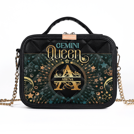 Zodiac Queen Diamond - Personalized Diamond Grid Stitching Bag SBDGSBLM1971L