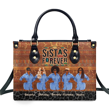 Sistas Forever - Personalized Leather Handbag SBLHBLM2736M