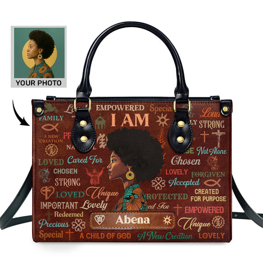 I Am Chosen - Personalized Leather Handbag