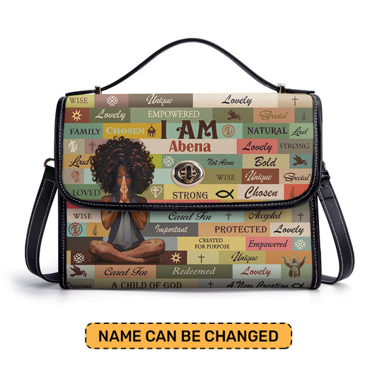 I Am Chosen - Personalized Leather Satchel Bag MB50