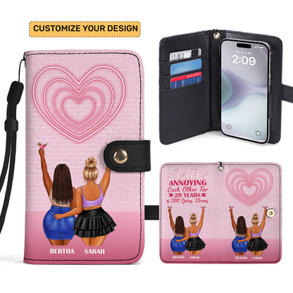 Sisters Annoying Each Other - Personalized Wallet Case SBWACLN1280L