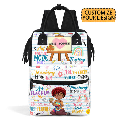 Art Teacher - Personalized Duckbilled Backpack SBDBPLHA1647D