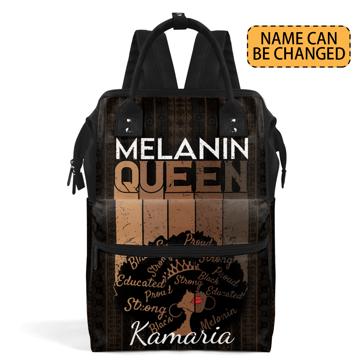 Melanin Queen - Personalized Duckbilled Backpack SBDBPLM1201D