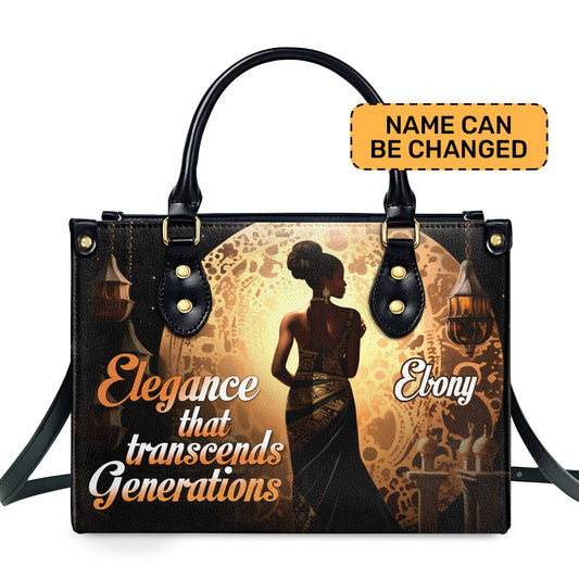 Elegance That Transcends Generations1 - Personalized Leather Handbag SB307a