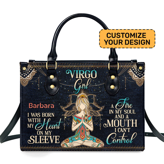 I Can't Control - Personalized Leather Handbag MB96