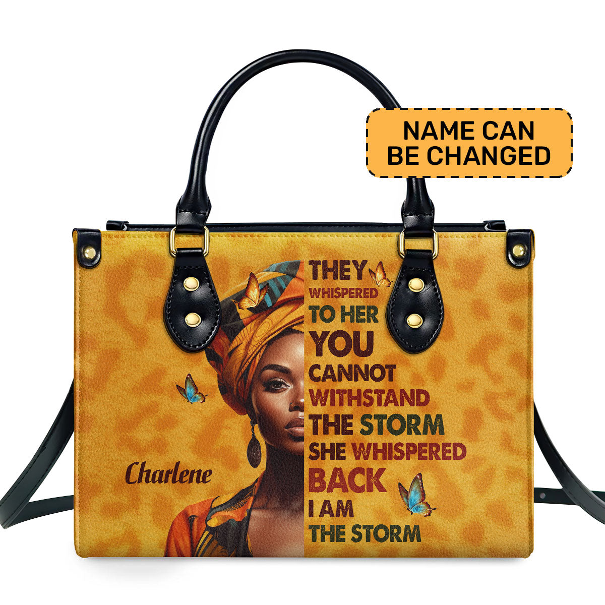 I Am The Storm - Personalized Leather Handbag SB23 – Sistabag
