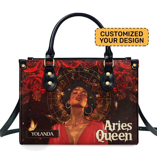 Zodiac Queen - Personalized Leather Handbag SBHN05