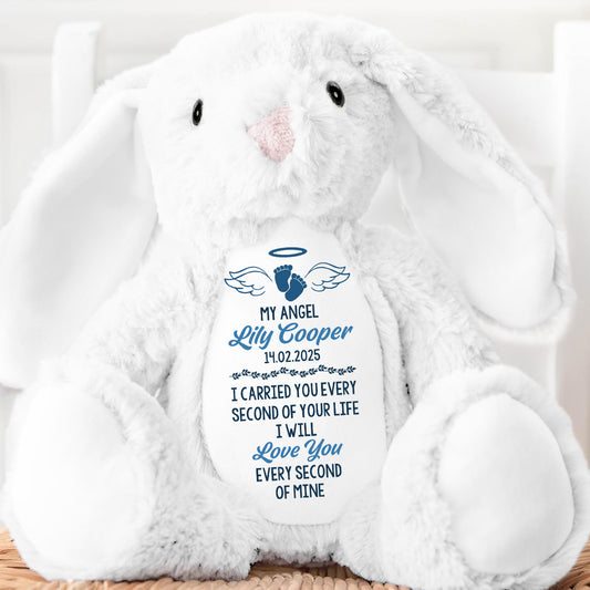 I Will Love You Every Second Of Mine - Personalized Stuffed Bunny