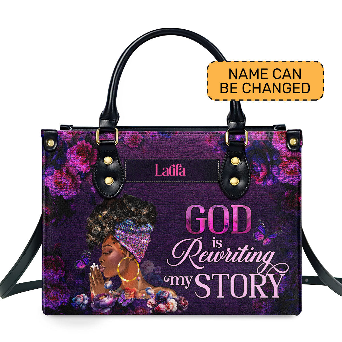 God Is Rewriting My Story - Personalized Leather Handbag SBLHBLM1284L