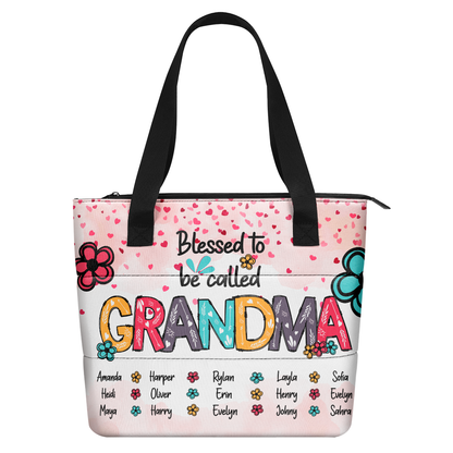 Blessed To Be Called Grandma Colorful - Personalized Comfortable Tote Bag