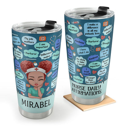 Nurse Daily Affirmations - Personalized Stainless Steel Tumbler