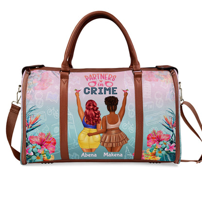 Partners In Crime - Personalized Leather Duffle Bag SBDFLM1215D