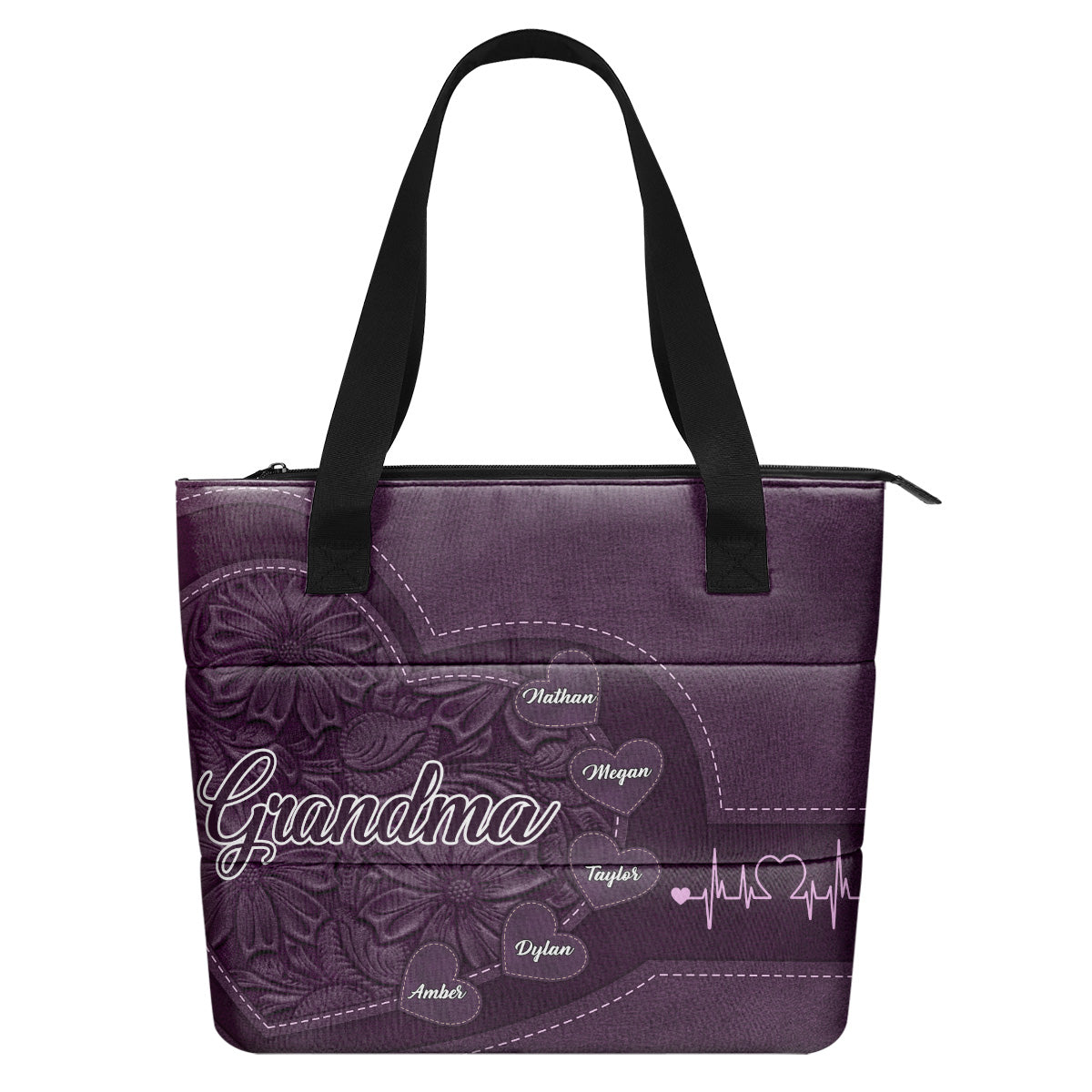 Grandma Heart - Personalized Comfortable Tote Bag