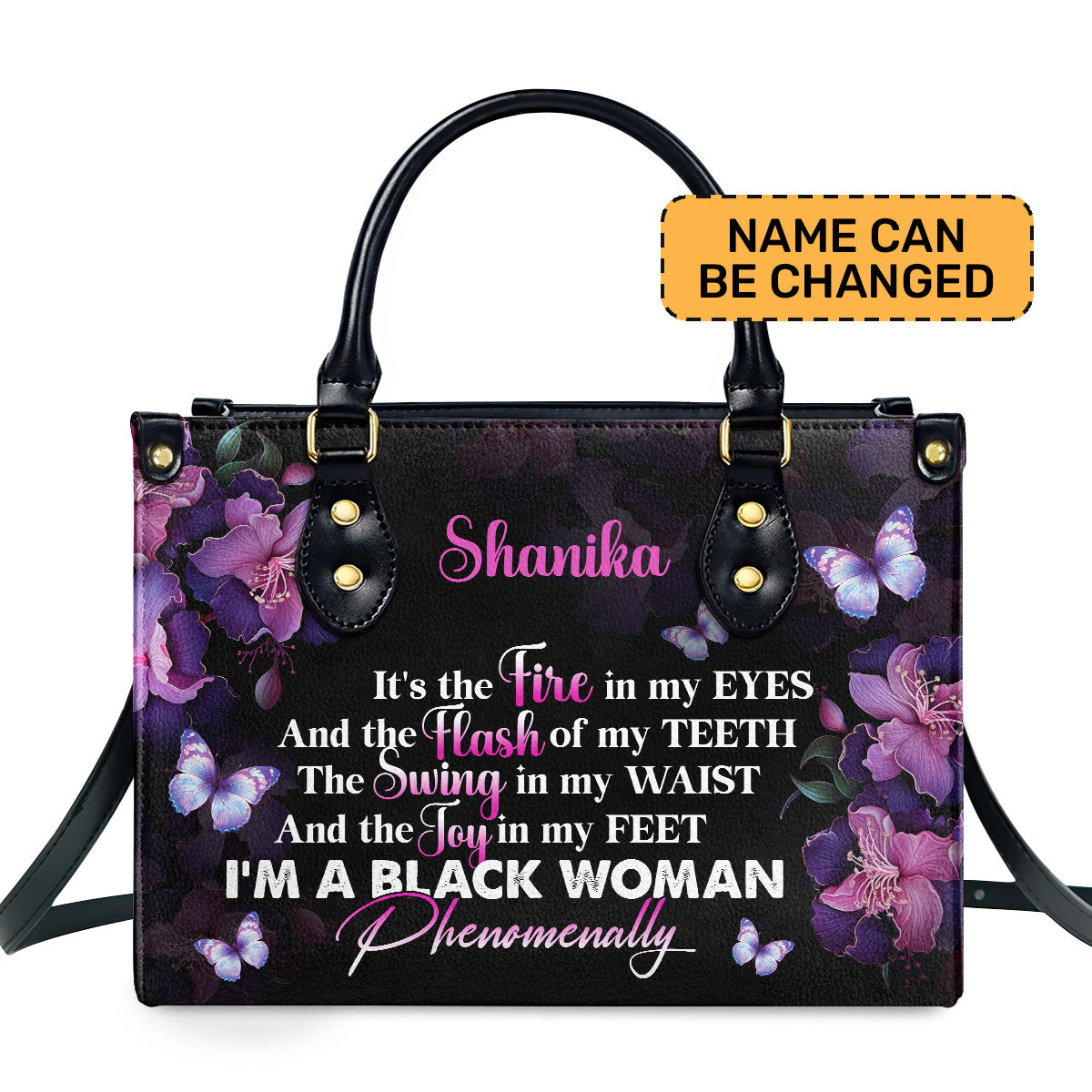 Phenomenal Black Woman - Personalized Leather Hand Bag STB81