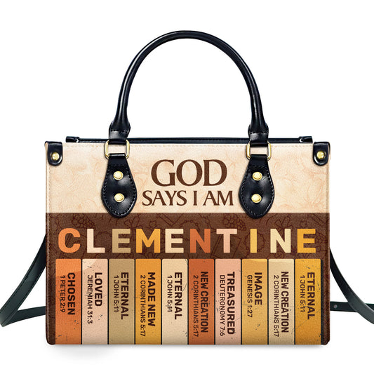 God Says I Am | Personalized Leather Handbag