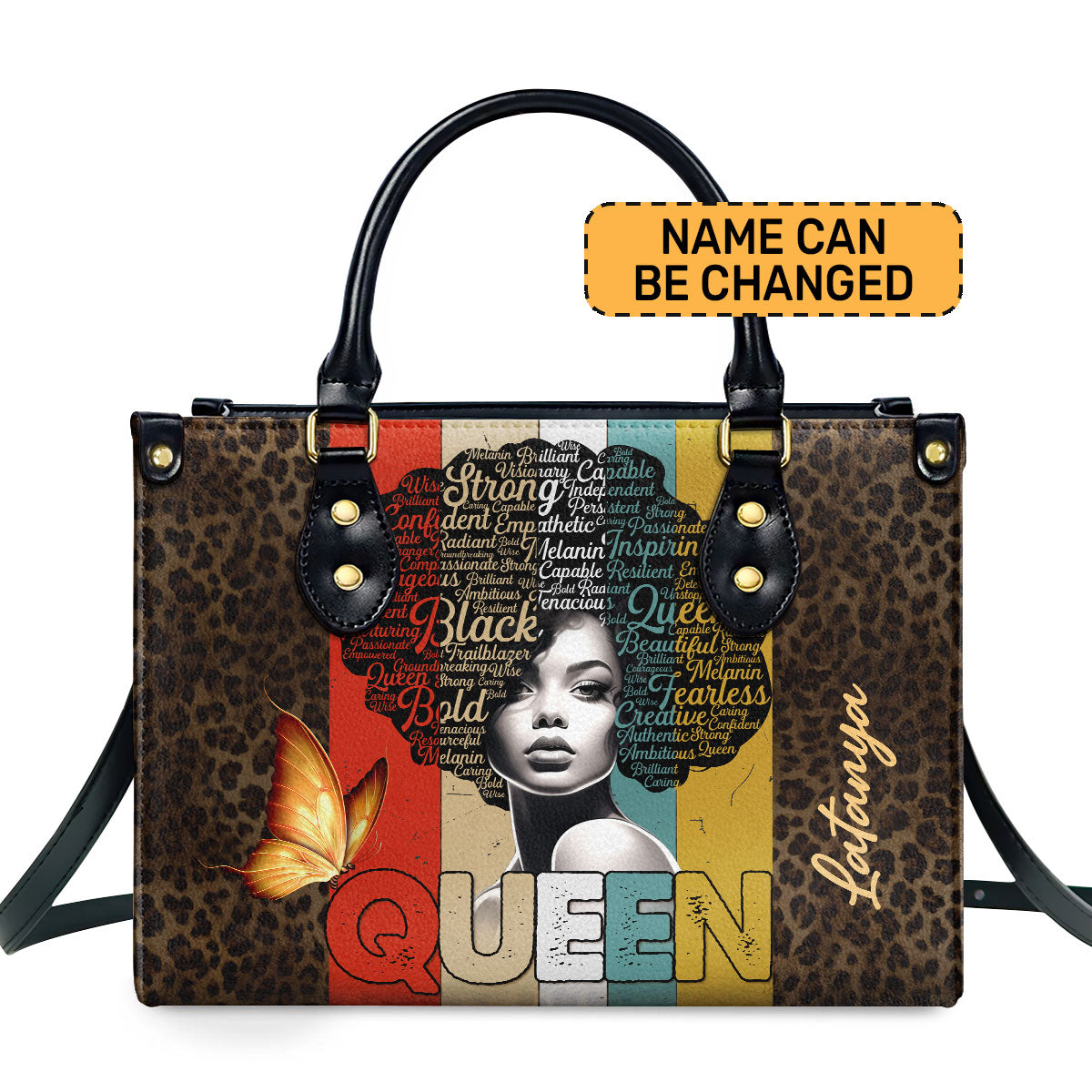 QUEEN - Personalized Leather Handbag STB155