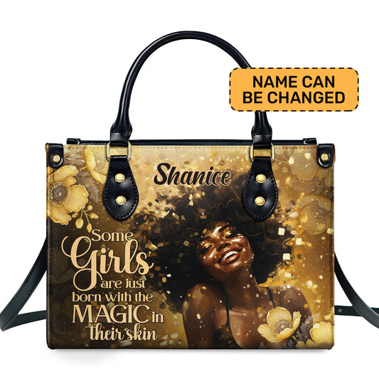 Born With The Magic - Personalized Leather Hand Bag STB89