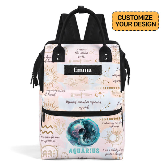 Zodiac - Personalized Duckbilled Backpack SBDBPLT1852L