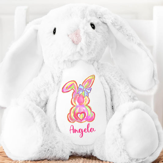 Happy Easter - Personalized Stuffed Bunny