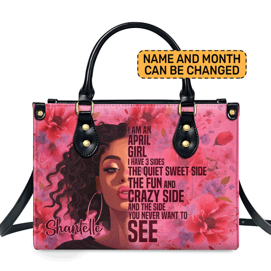 I Am A Girl - Personalized Leather Handbag STB72