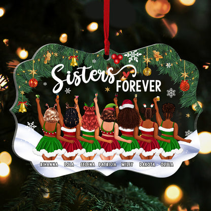 Sisters Forever - Personalized 1-Side Acrylic Ornament