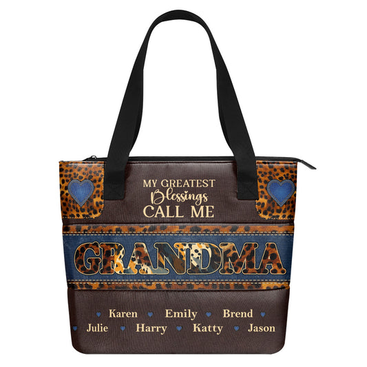 My Greatest Blessings Call Me Grandma - Personalized Comfortable Tote Bag