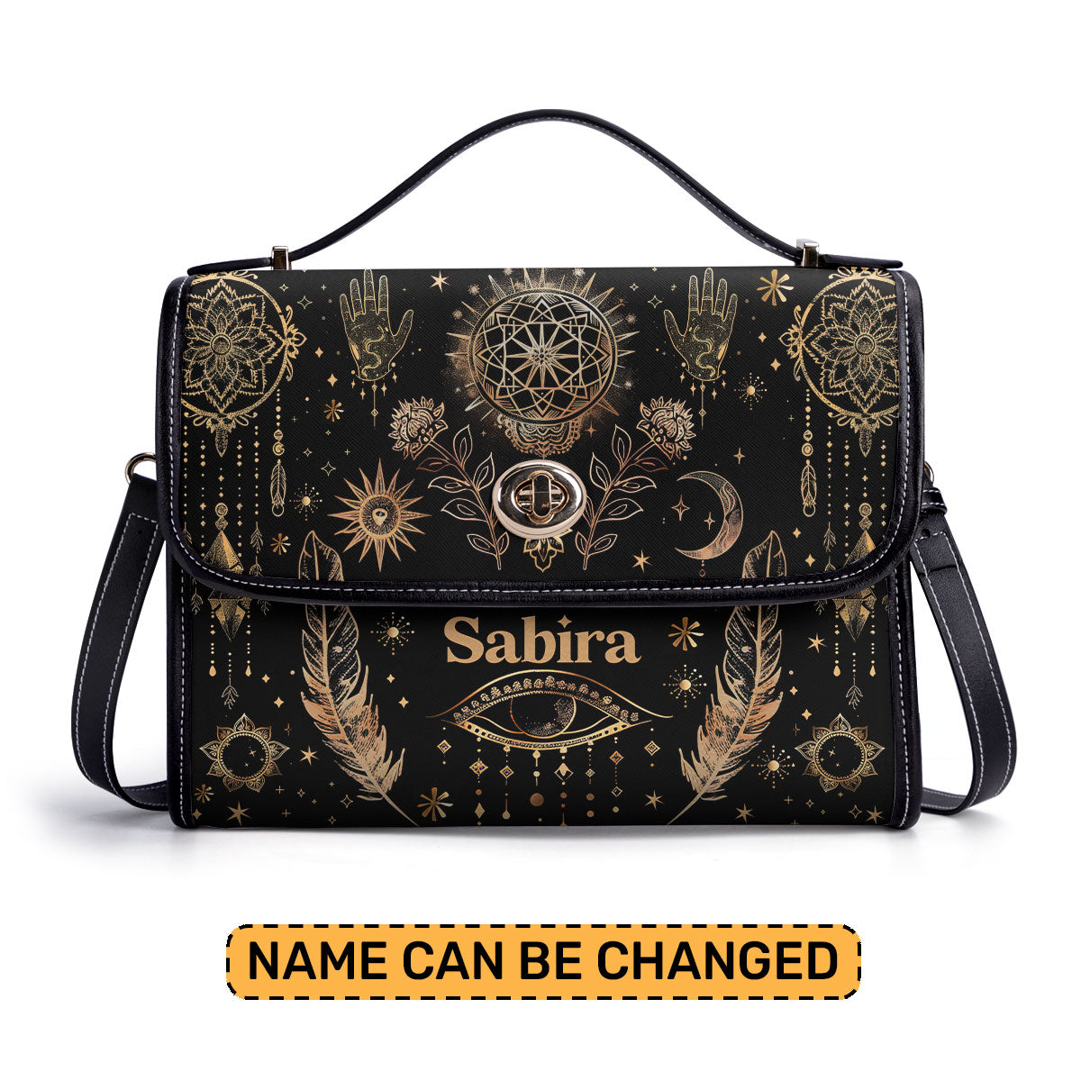 Hippie - Personalized Leather Satchel Bag SBN09