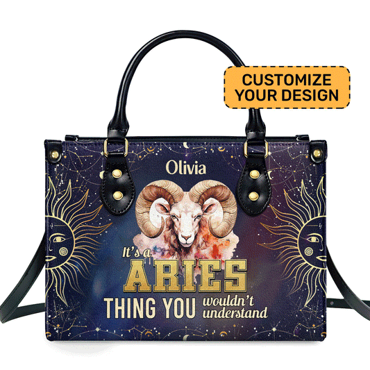 It Is A Thing You Wouldn't Understand - Personalized Leather Handbag SBT35