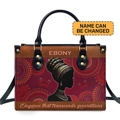 Elegance That Transcends Generations - Personalized Leather Handbag SB307