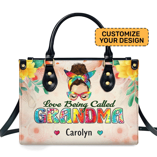 Love Being Called Grandma - Personalized Leather Handbag MB99