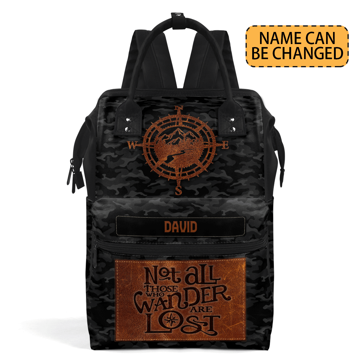 Not All Those Who Wander Are Lost - Personalized Duckbilled Backpack SBDBPLM1072TA