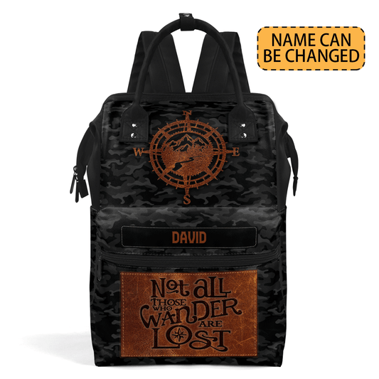 Not All Those Who Wander Are Lost - Personalized Duckbilled Backpack SBDBPLM1072TA