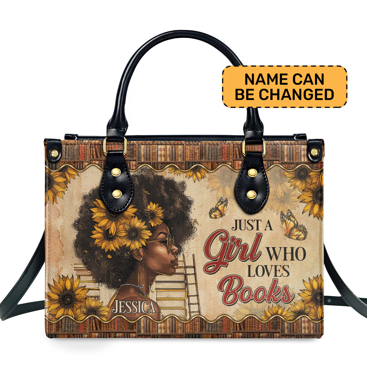 Just A Girl Who Loves Books - Personalized Leather Handbag SBLHBLTN766