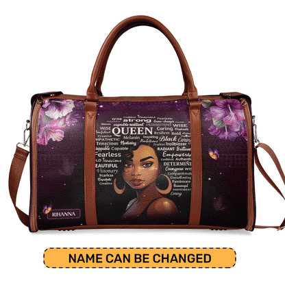Black Queen - Personalized Leather Duffle Bag SB37