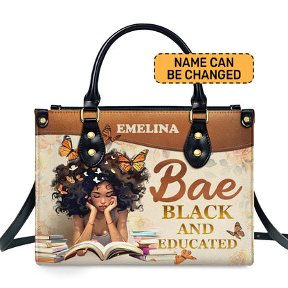 BAE Black And Educated - Personalized Leather Handbag SBHA02