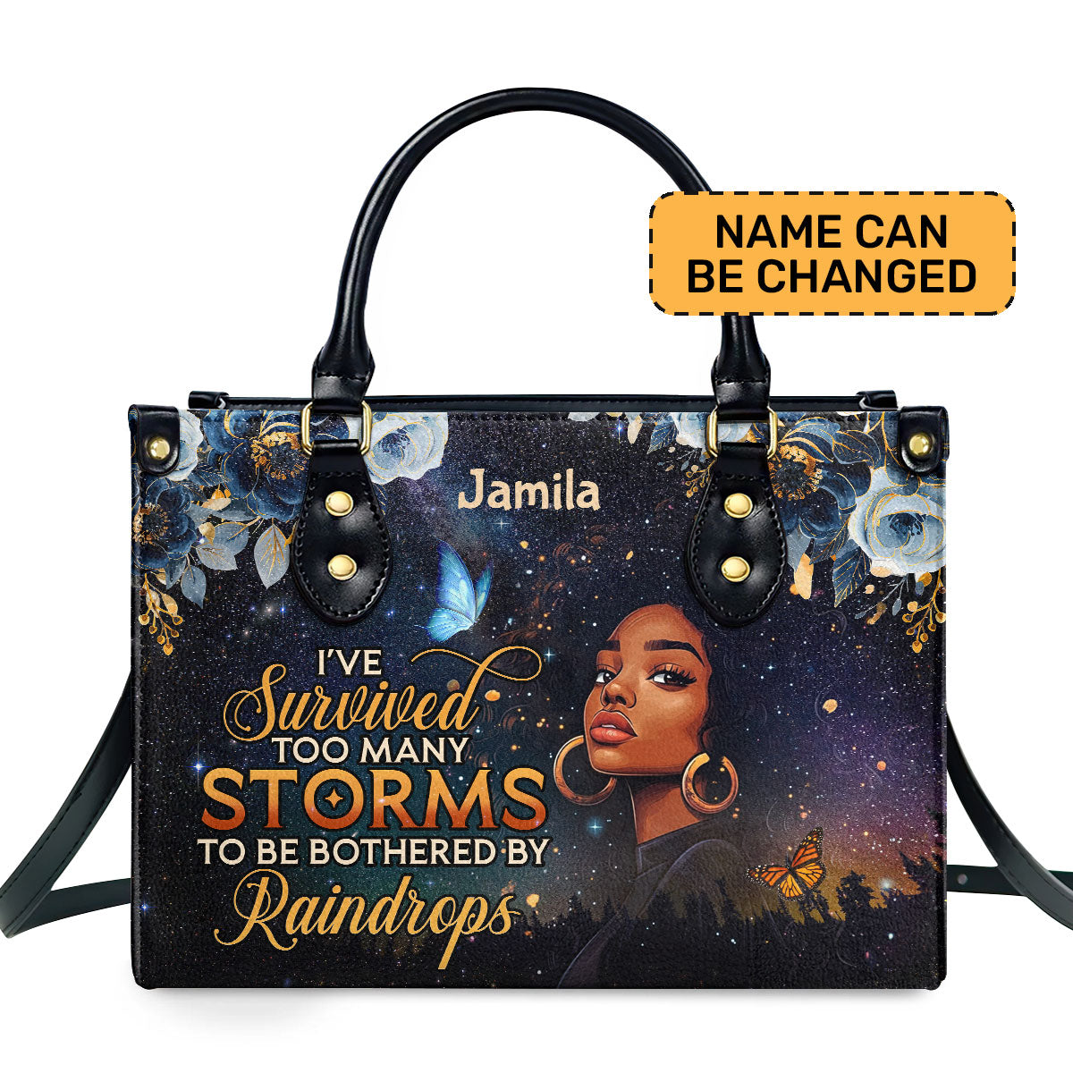 I've Survived Too Many Storms - Personalized Leather Handbag SBLHBLM1446TA