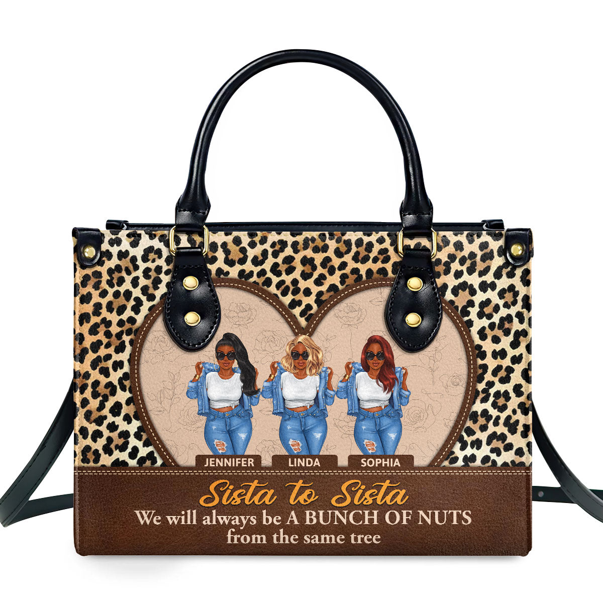 Sista To Sista - Personalized Leather Handbag SBLHBLT2316T