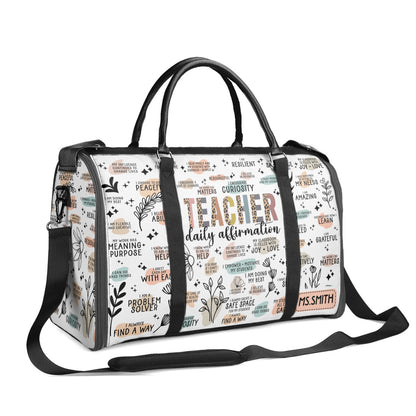 Teacher I Always Find A Way Duffle Bag - Personalized Leather Duffle Bag SBDFLN1639M