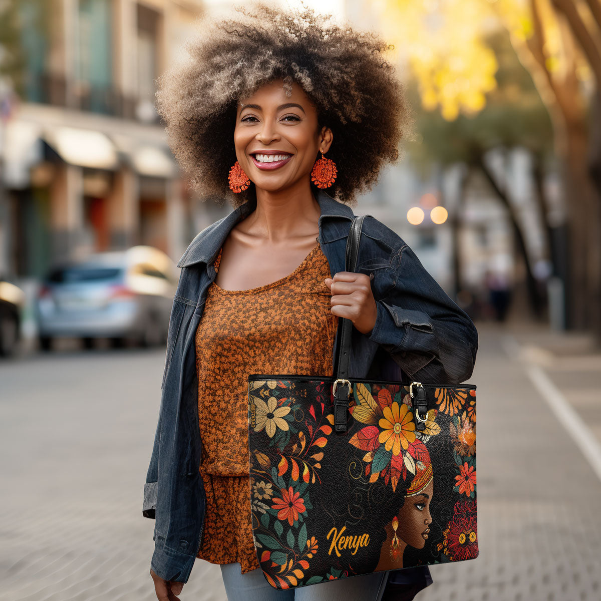 BlackBohemian- Personalized Leather Totebag SB104