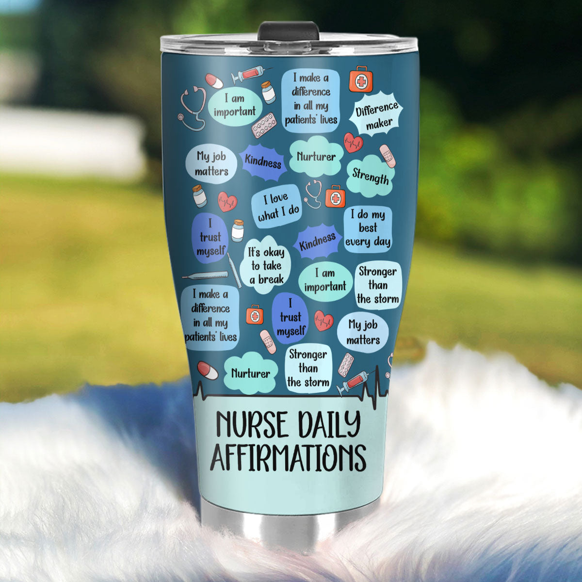 Nurse Daily Affirmations - Personalized Stainless Steel Tumbler