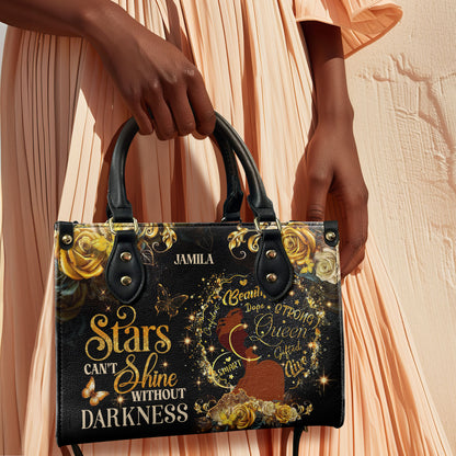 The Stars Can't Shine Without Darkness - Personalized Leather Handbag SBLHBLM1182L