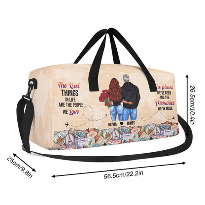 The Best Things In Life - Personalized Minimalist Duffle Bag SBMDBHN35